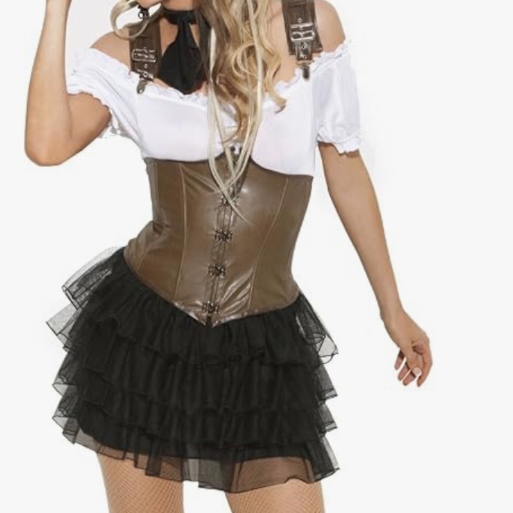 Elegant Moments Racy Steampunk Rose Adult Costume Cosplay Size Small New